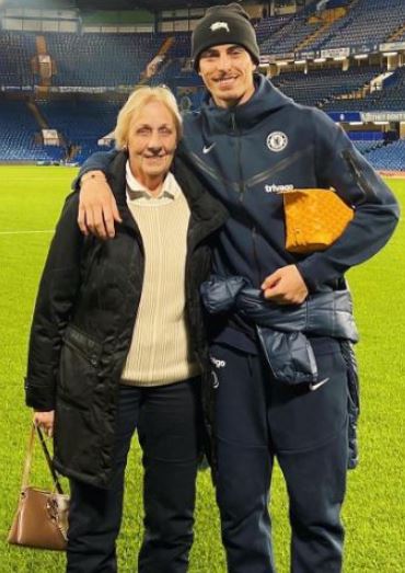 Anne Havertz son Kai Havertz with his grandmother